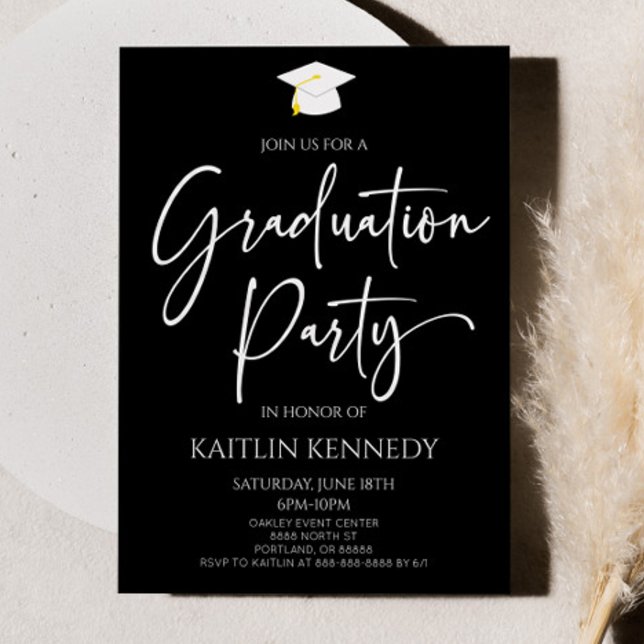 Minimalist Modern Elegant Graduation Party Invitation (Creator Uploaded)