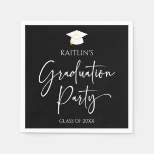 Minimalist Modern Elegant Graduation Party Napkins