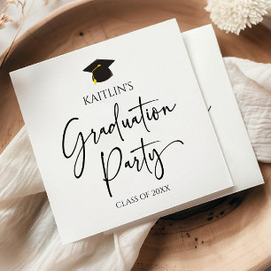 Minimalist Modern Elegant Graduation Party Napkins
