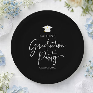Minimalist Modern Elegant Graduation Party Paper Plates