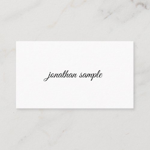 Minimalist Modern Elegant Handwritten Script Cool Business Card