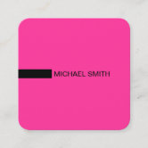 Hot Pink and Black Simple Modern Personal Trainer Business Card