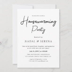 Minimalist Modern Elegant Housewarming Party Invitation