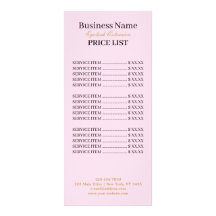 Minimalist Modern Elegant Lash Artist Price List R