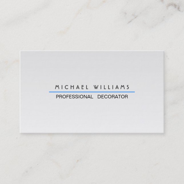 MINIMALIST MODERN ELEGANT METAL PROFESSIONAL BUSINESS CARD (Front)