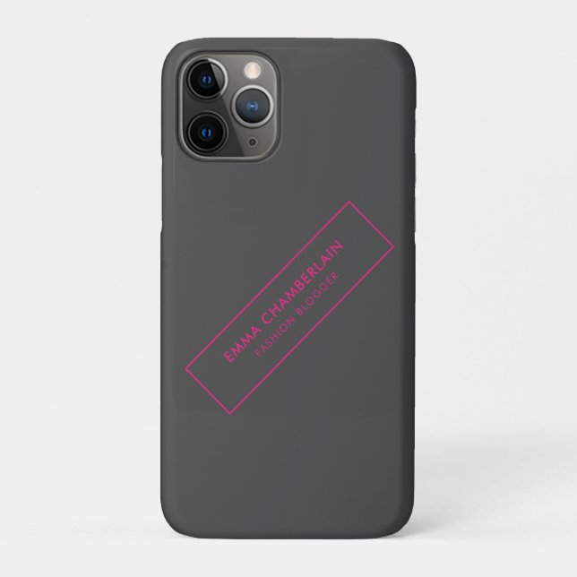 Minimalist Modern Elegant Neon Case-Mate iPhone Case (Back)