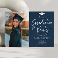 Minimalist Modern Elegant Picture Graduation Party