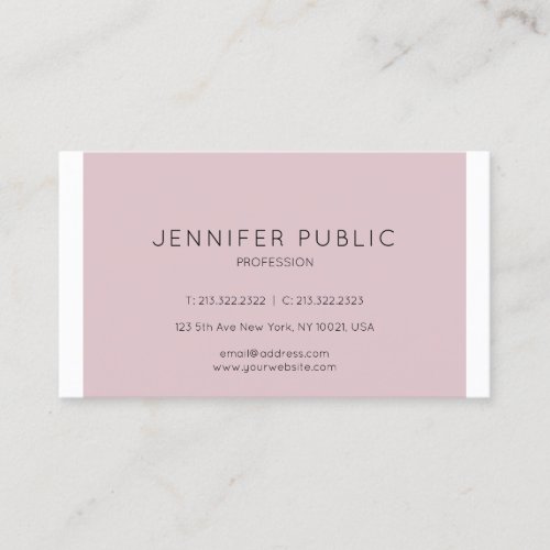 Minimalist Modern Elegant Plain Professional Business Card