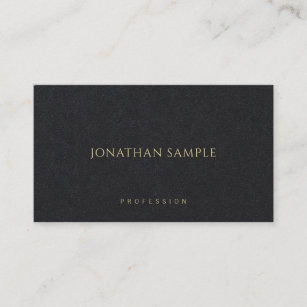 Minimalist Modern Elegant Premium Black Luxury Business Card
