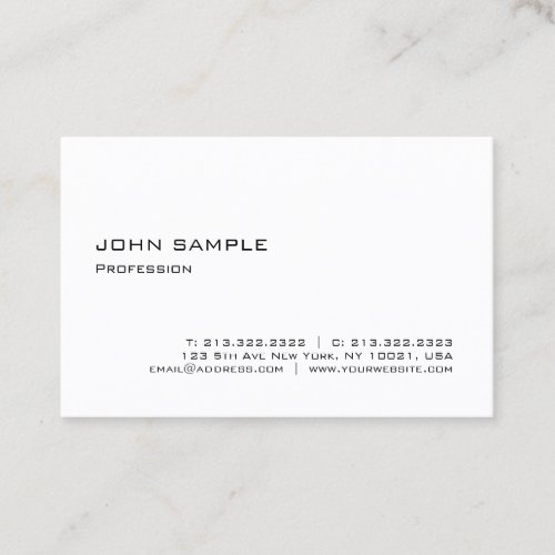 Minimalist Modern Elegant Professional Design Business Card