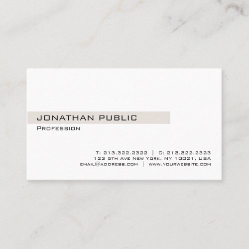 Minimalist Modern Elegant Professional Design Business Card