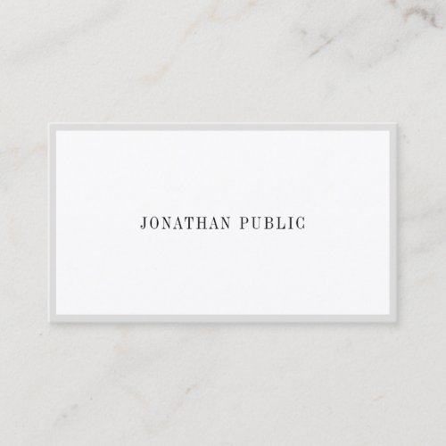 Minimalist Modern Elegant Professional Plain Luxe Business Card