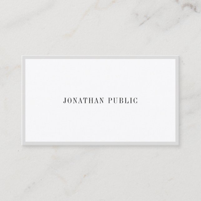 Minimalist Modern Elegant Professional Plain Luxe Business Card (Front)