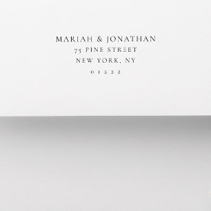 Minimalist Modern Elegant Return Address Envelope