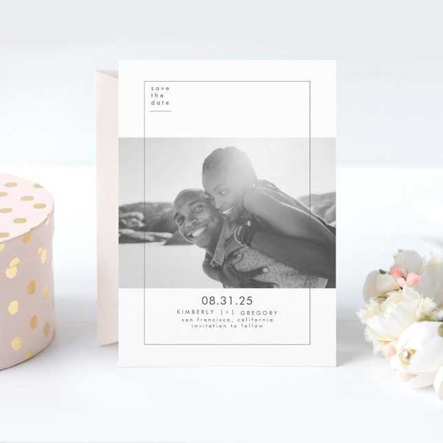 Minimalist Modern Elegant Save the Date Photo (Creator Uploaded)