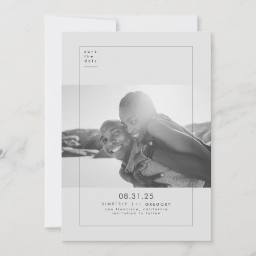 Minimalist Modern Elegant Save the Date Photo