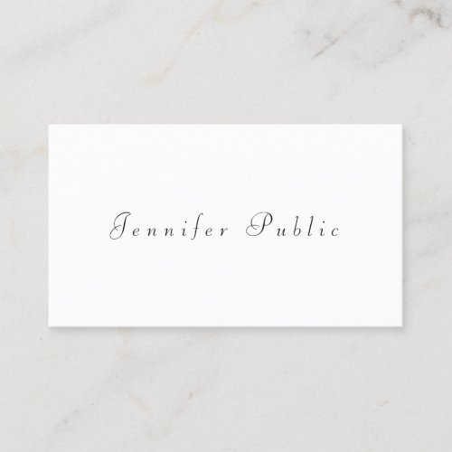 Minimalist Modern Elegant Simple Template Chic Business Card