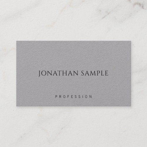 Minimalist Modern Elegant Template Premium Grey Business Card