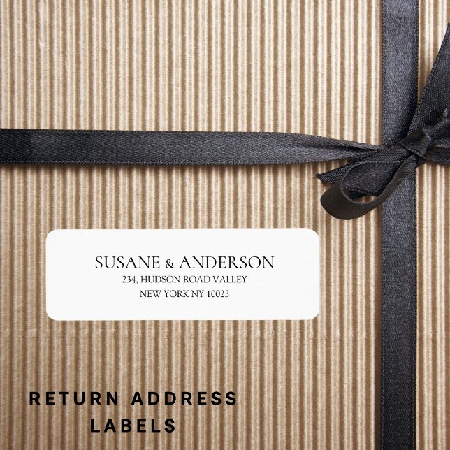 Minimalist modern Elegant Wedding Return Address  Label (Creator Uploaded)