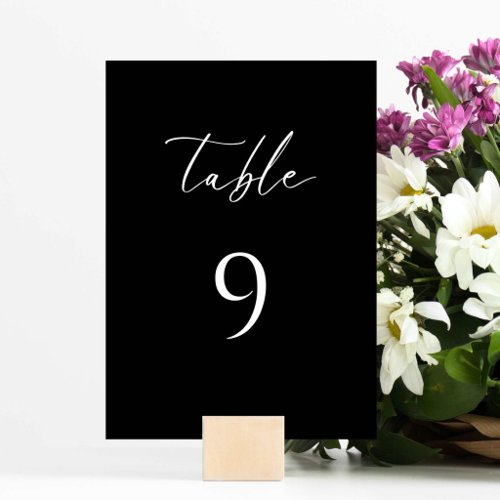 Minimalist Modern Elegant Wedding  Table Number