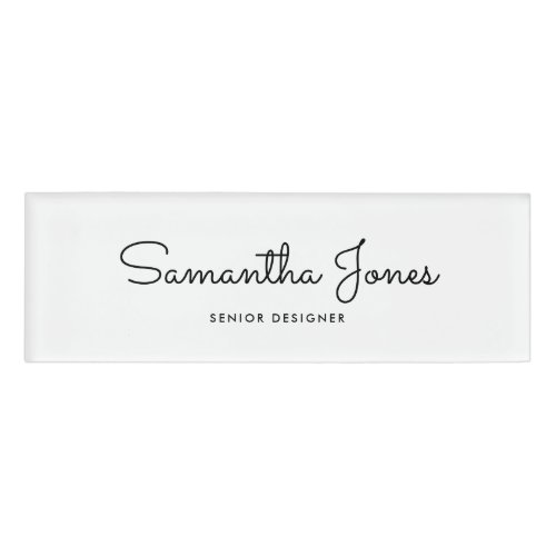 Minimalist Modern Employee Business Simple Company Name Tag