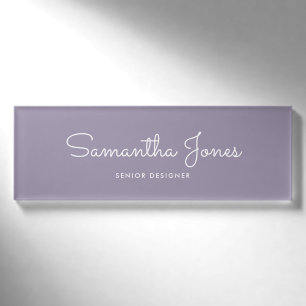 Minimalist Modern Employee Business Simple Company Name Tag