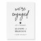 Minimalist Modern Engagement Party Engaged Sign