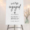 Minimalist Modern Engagement Party Engaged Sign
