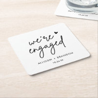 Minimalist Modern Engagement Party Engaged