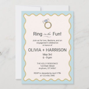 Minimalist Modern Engagement Party Invitation