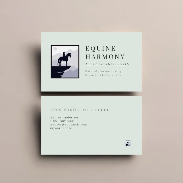 Minimalist Modern Equestrian Business Card (Minimalist Modern Equestrian Business Card)
