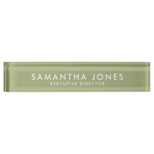 Minimalist Modern Exective Desk Name Plate