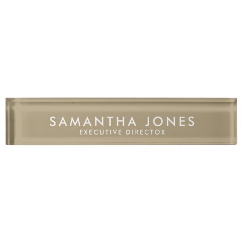 Minimalist Modern Executive Desk Name Plate