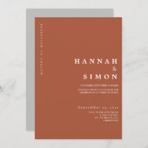 Minimalist Modern Fall Wedding Invitation