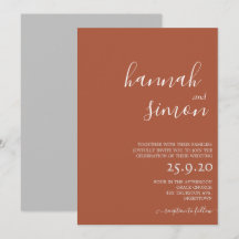 Minimalist Modern Fall Wedding Invitation | Autumn