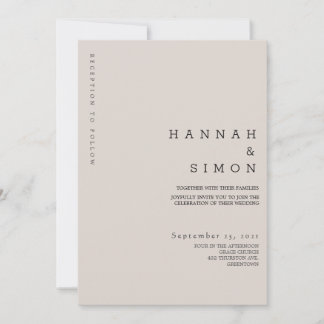 Minimalist Modern Fall Wedding Invitation | Autumn