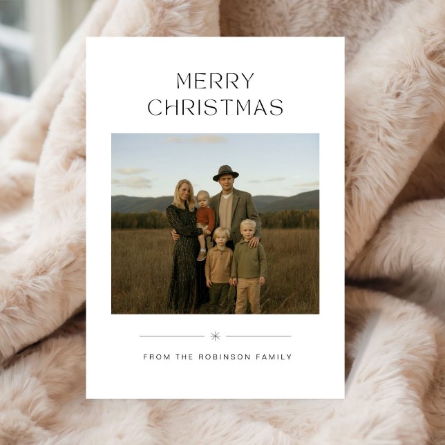 Minimalist Modern Family Christmas Photo Card (Creator Uploaded)