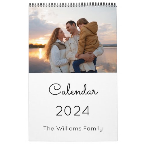 Minimalist Modern Family Multi Photo Calendar