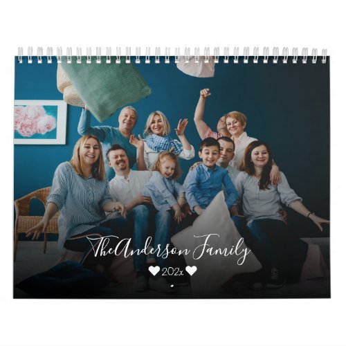 Minimalist modern family photo 2022 calendar