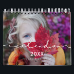 Minimalist modern family photo 2025 calendar<br><div class="desc">A modern photo calendar with a minimalist handwritten typography,  to customize with your family pictures,  a perfect way to start the year 2025. Fully customizable text colors.</div>
