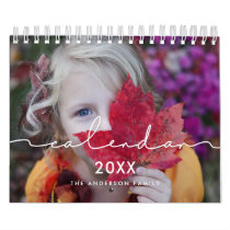 Minimalist modern family photo 2025 calendar