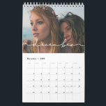 Minimalist modern family photo calendar 2025<br><div class="desc">A modern photo calendar to customize with your family pictures,  a perfect way to start the year 2025. Fully customizable text colors.</div>