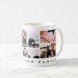 Minimalist Modern Family Photo Collage Coffee Mug<br><div class="desc">This minimalist and modern mug design allows for you to add you own seven photos and text. The perfect simple photo collage print for you home,  a great way of celebrating your family.</div>