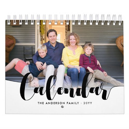 Minimalist Modern Family Photo Create Your Own Calendar