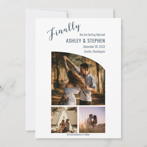 Minimalist Modern Finally Tapered Top 3 Photo Save Save The Date