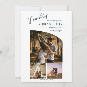Minimalist Modern Finally Tapered Top 3 Photo Save The Date