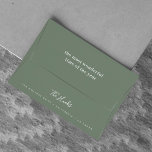 Minimalist Modern Forest Green Scandi Christmas Envelope<br><div class="desc">A stylish modern holiday envelope with a handwritten script font for your family name in white with a forest green feature color in a 'scandi' scandinavian design style. The message, name and address can be easily customized for a personal touch. A trendy, minimalist and contemporary design to stand out this...</div>