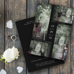 Minimalist Modern Four Photos Collage Wedding Save The Date at Zazzle