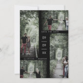 Minimalist Modern Four Photos Collage Wedding Save The Date (Front)