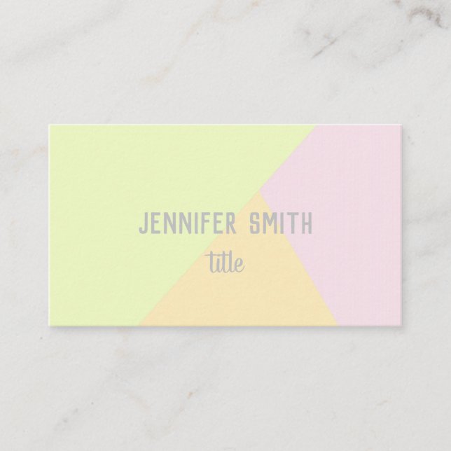 minimalist modern geometric custom business card (Front)